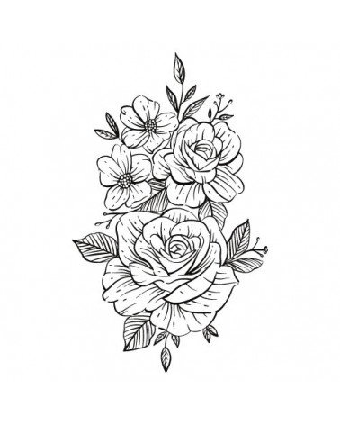 Blumen Vorlagen für Fineline Tattoo