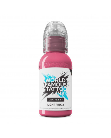 Farbe für Lippenpigmentierungen World Famous Ink "Light Pink 2" Flasche mit 30ml Inhalt